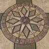 4' round compass stamp